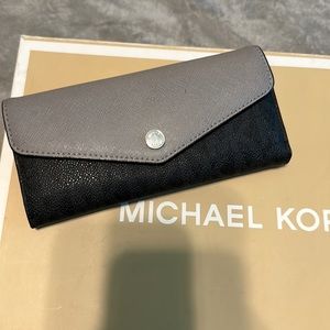 Grey and black Wallet from Michael KORS